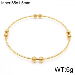 Stainless Steel Gold-plating Bangle - KB143438-Z