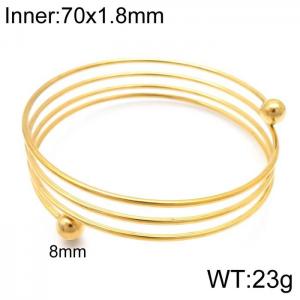 Stainless Steel Gold-plating Bangle - KB143447-Z