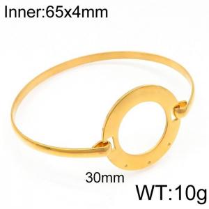 Stainless Steel Gold-plating Bangle - KB143449-Z