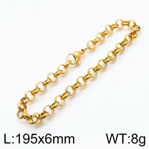 Stainless Steel Gold-plating Bracelet - KB143565-Z