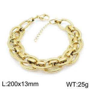 Stainless Steel Gold-plating Bracelet - KB143592-BJ