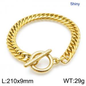 Stainless Steel Gold-plating Bracelet - KB143866-Z