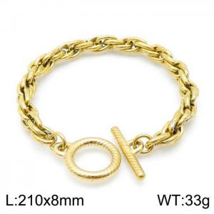 Stainless Steel Gold-plating Bracelet - KB143870-Z