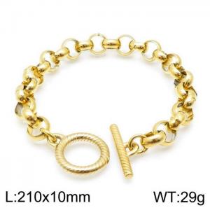 Stainless Steel Gold-plating Bracelet - KB143872-Z