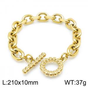 Stainless Steel Gold-plating Bracelet - KB143879-Z