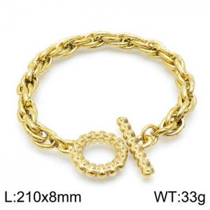 Stainless Steel Gold-plating Bracelet - KB143885-Z