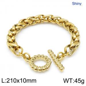 Stainless Steel Gold-plating Bracelet - KB143889-Z