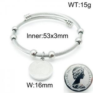 Stainless Steel Wire Bangle - KB143989-Z