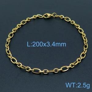 Stainless Steel Gold-plating Bracelet - KB144243-Z