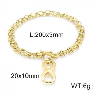 Stainless Steel Gold-plating Bracelet - KB144269-Z