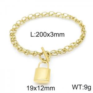 Stainless Steel Gold-plating Bracelet - KB144271-Z