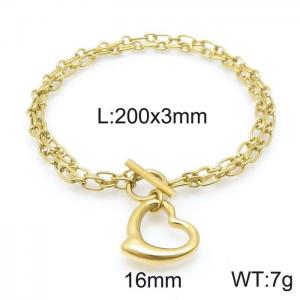 Stainless Steel Gold-plating Bracelet - KB144273-Z