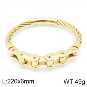 Stainless Steel Bicycle Bracelet - KB144292-KFC