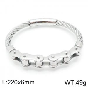 Stainless Steel Bicycle Bracelet - KB144294-KFC