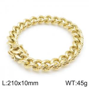 Stainless Steel Gold-plating Bracelet - KB144298-KFC