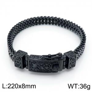 Stainless Steel Black-plating Bracelet - KB144337-KJX