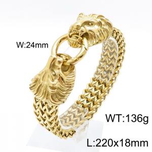 Stainless Steel Gold-plating Bracelet - KB144493-KFC