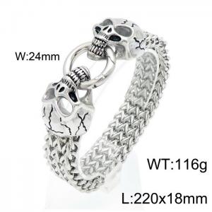 Stainless Skull Bracelet - KB144499-KFC