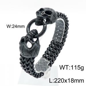 Stainless Skull Bracelet - KB144500-KFC