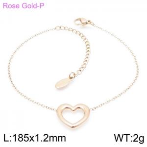 Stainless Steel Rose Gold-plating Bracelet - KB144505-KLX