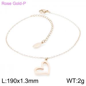 Stainless Steel Rose Gold-plating Bracelet - KB144507-KLX