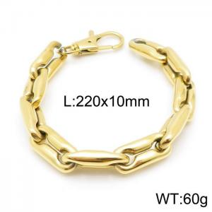 Stainless Steel Gold-plating Bracelet - KB144579-Z