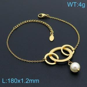 Stainless Steel Gold-plating Bracelet - KB144677-KLX