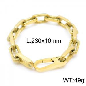 Stainless Steel Gold-plating Bracelet - KB144722-KFC