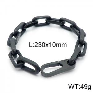Stainless Steel Black-plating Bracelet - KB144723-KFC