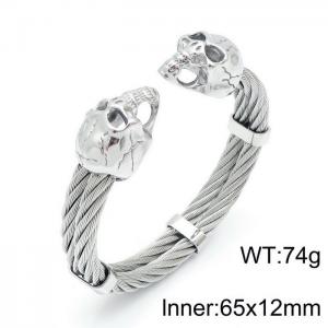 Stainless Steel Wire Bangle - KB144751-KFC