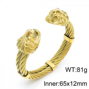 Stainless Steel Wire Bangle - KB144752-KFC