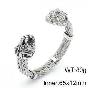 Stainless Steel Wire Bangle - KB144754-KFC