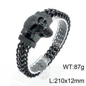 Stainless Skull Bracelet - KB144760-KFC