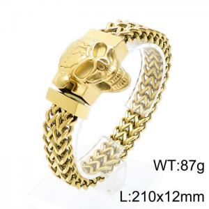 Stainless Skull Bracelet - KB144761-KFC