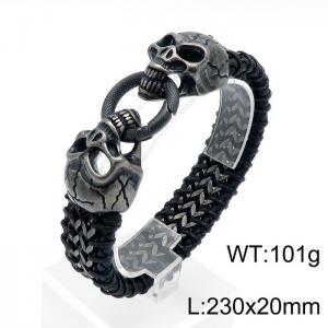 Stainless Skull Bracelet - KB144771-KFC