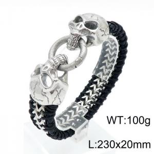 Stainless Skull Bracelet - KB144772-KFC