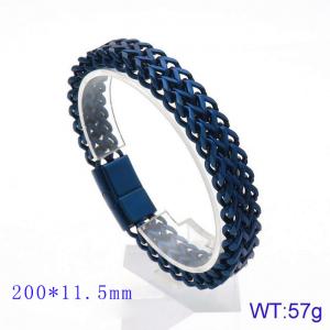 Stainless Steel Blue-plating Bracelet - KB144778-KFC