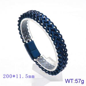 Stainless Steel Blue-plating Bracelet - KB144778-KFC