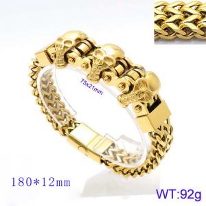 Stainless Skull Bracelet - KB144791-KFC