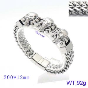 Stainless Skull Bracelet - KB144792-KFC