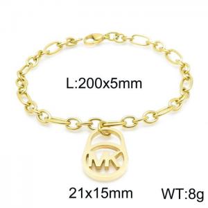 Stainless Steel Gold-plating Bracelet - KB144871-Z