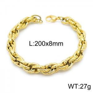 Stainless Steel Gold-plating Bracelet - KB144919-Z