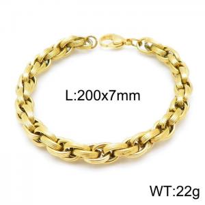 Stainless Steel Gold-plating Bracelet - KB144921-Z
