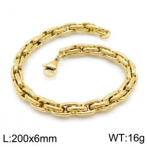 Stainless Steel Gold-plating Bracelet - KB144925-Z