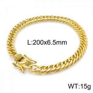Stainless Steel Gold-plating Bracelet - KB144938-Z
