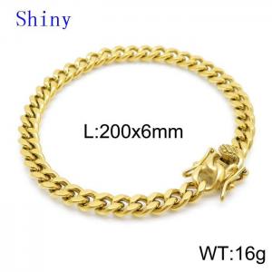 Stainless Steel Gold-plating Bracelet - KB144940-Z