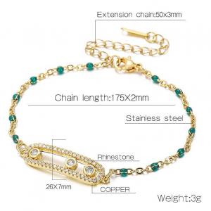 Stainless Steel Gold-plating Bracelet - KB145316-Z