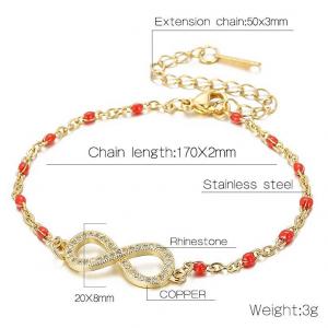 Stainless Steel Gold-plating Bracelet - KB145317-Z