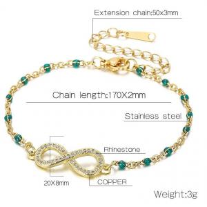 Stainless Steel Gold-plating Bracelet - KB145318-Z