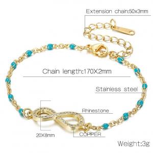 Stainless Steel Gold-plating Bracelet - KB145319-Z